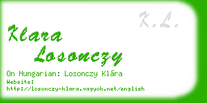 klara losonczy business card
